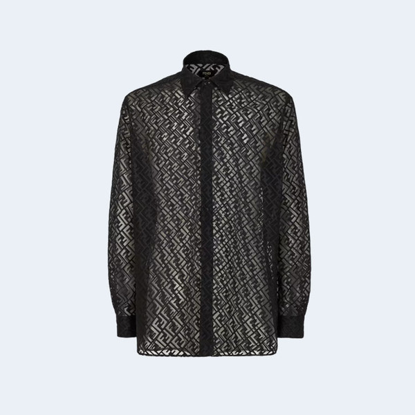 펜디 블랙 코튼 셔츠