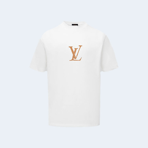루이비통 레터 프린트 로고 티셔츠 화이트