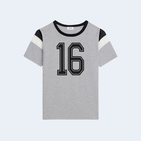 셀린느 16 70's 코튼 저지 티셔츠 그레이