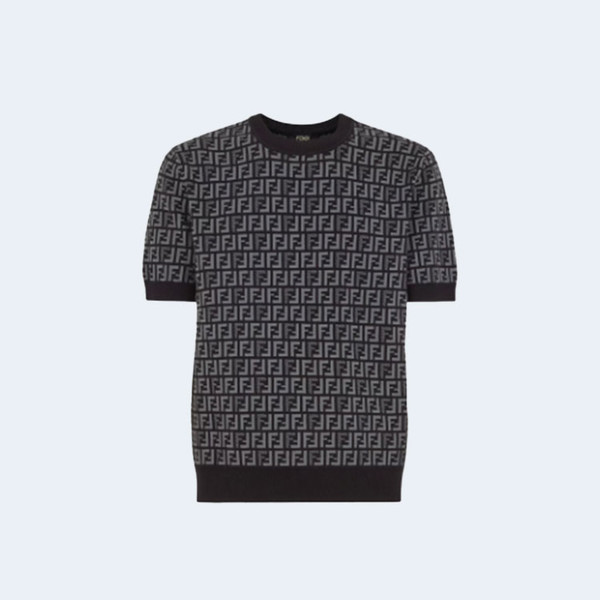 펜디 그린 FF 울 반팔 스웨터