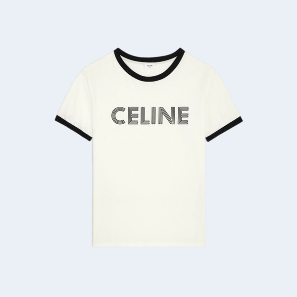 셀린느 루스 코튼 저지 티셔츠 화이트