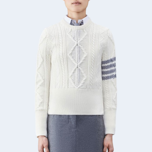 톰브라운 아란 케이블 크루넥 풀오버