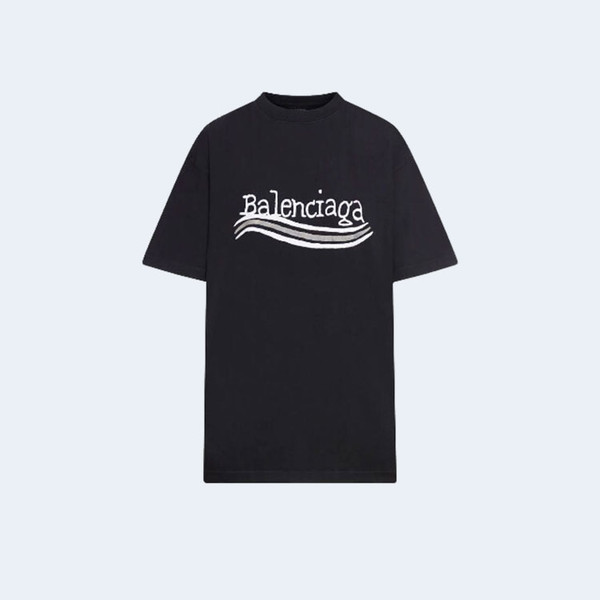 발렌시아가 폴리티컬 로고 반팔