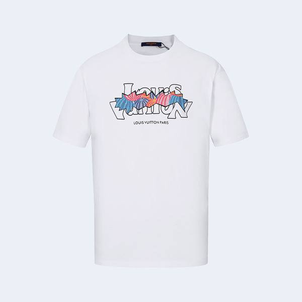 루이비통 쿠사마 야요이 라운드 넥 티셔츠 화이트