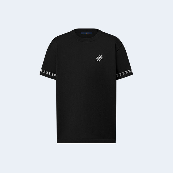 루이비통 쇼트 슬리브드 코튼 크루넥 티셔츠 1AFQSH