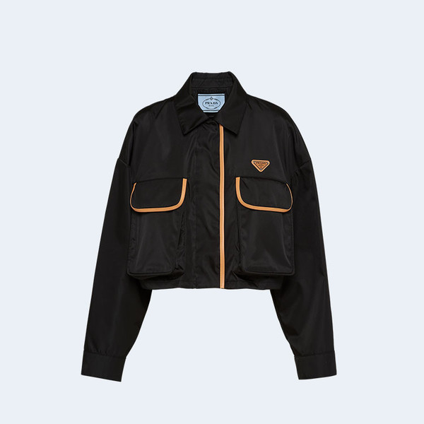 프라다 리나일론 포켓 재킷 블랙