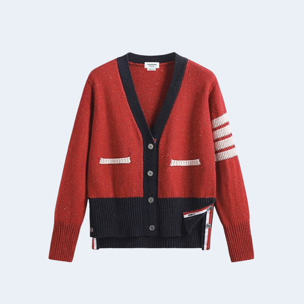 톰브라운 4-바 도트 캐주얼 카디건