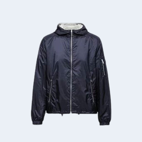 프라다 네이비 리버서블 후드 자켓