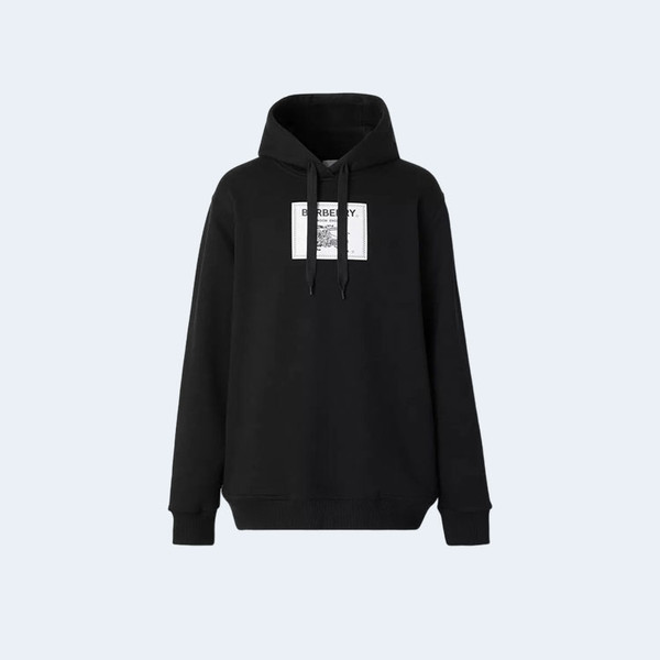 버버리 프로섬 라벨 코튼 후드 블랙
