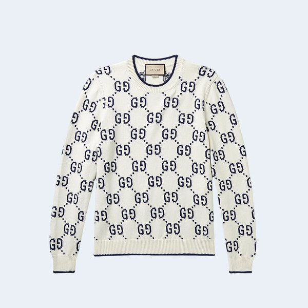 구찌 로고 코튼 스웨터