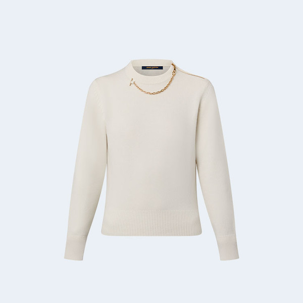 루이비통 체인 디테일 캐시미어 스웨터 1ABYBI