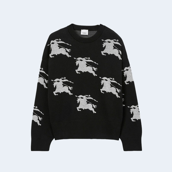 버버리 EKD 코튼 자카드 스웨터