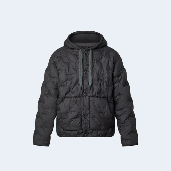 루이비통 모노그램 퀄티드 후드 자켓