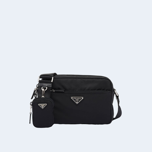 프라다 1BC167 리나일론 숄더 백 블랙