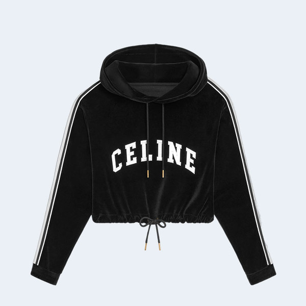 CELINE 셀린느 벨벳 저지 크롭 후디 ▶매장-230만원◀