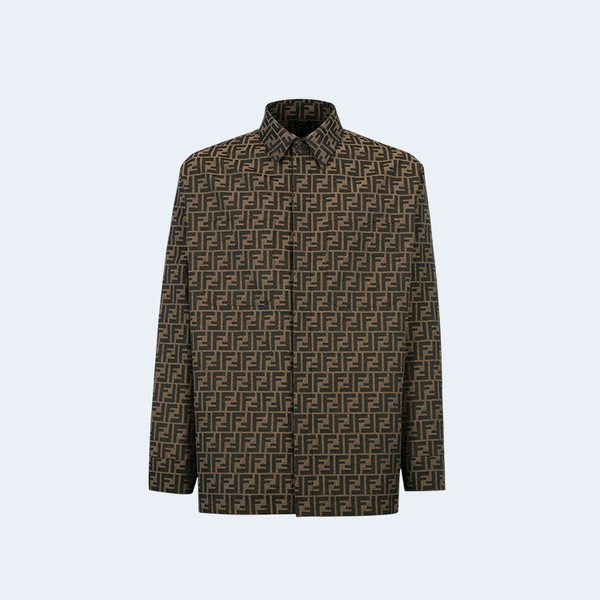 펜디 FF 자카드 패브릭 자켓 브라운