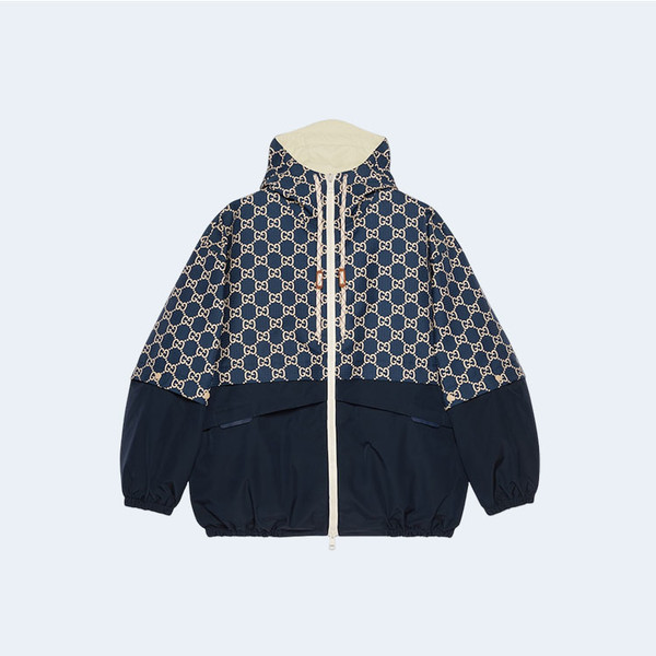 구찌 GG 립스탑 패브릭 지퍼 자켓