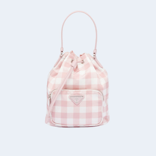 프라다 듀엣 리나일론 프린트 버킷백