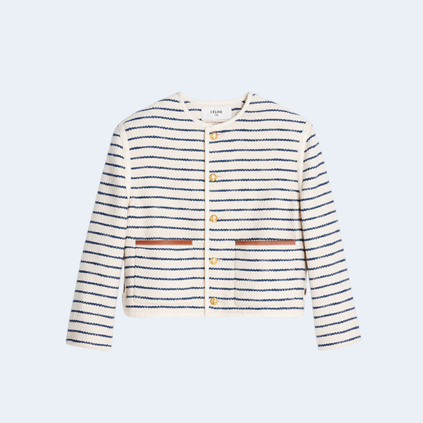 셀린느 스트라이프 카디건 자켓