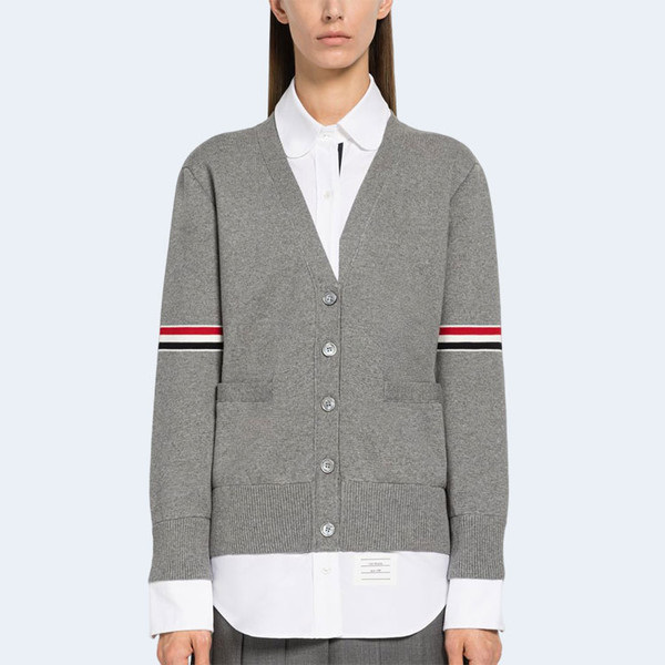 THOM BROWNE 톰브라운 밀라노 스티치 옥스포드 콤보 가디건 셔츠 라이트 그레이 ▶매장-267만원◀