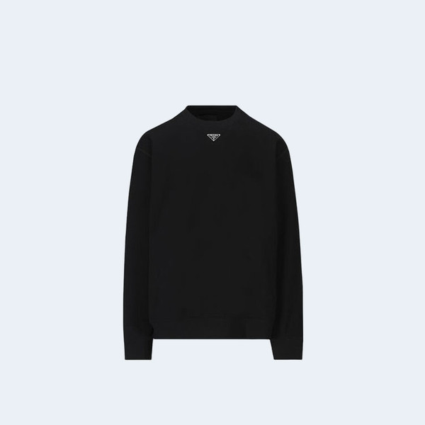 PRADA 프라다 오버사이즈 코튼 스웨트셔츠 트라이앵글 로고 ▶매장-172만원◀