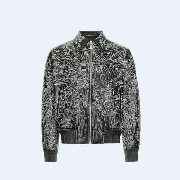 지방시 자수 스티치 레귤러핏 바시티 자켓