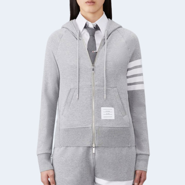 톰브라운 루프백 엔지니어드 집업 후디 그레이