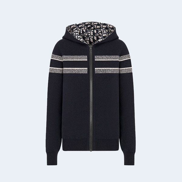 디올 오블리크 리버서블 후드 지퍼 가디건