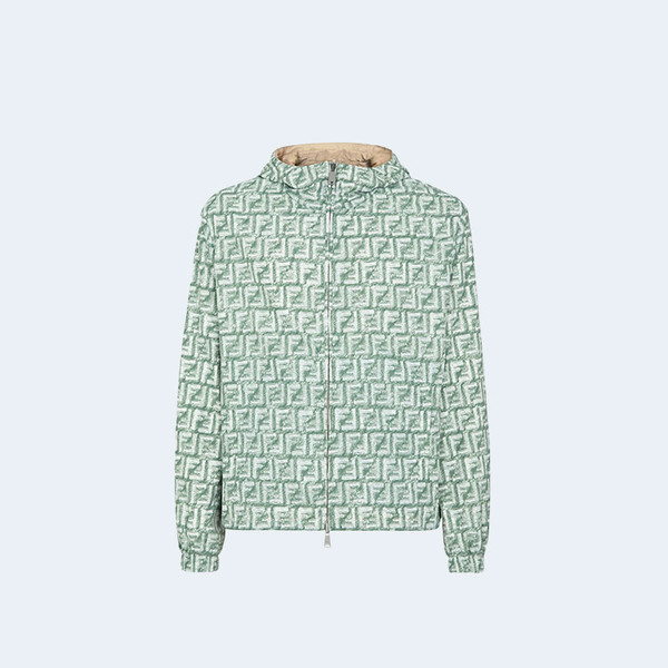 펜디 그린 FF 나일론 윈드브레이커 자켓