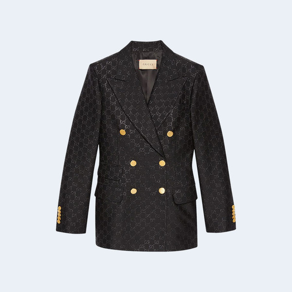 구찌 울 더블 브레스티드 블레이저