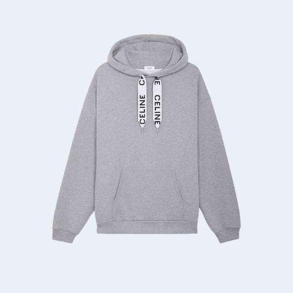 셀린느 코튼 플리스 루즈 후드 그레이