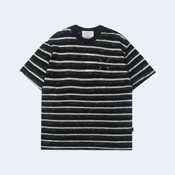 메종 마르지엘라 자카드 스트라이프 티셔츠