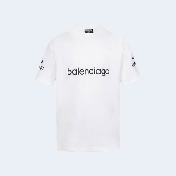 발렌시아가 B 패밀리 테일러 티셔츠 화이트