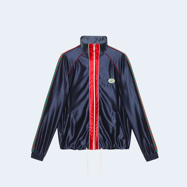 구찌 웹 트리밍 트랙 자켓