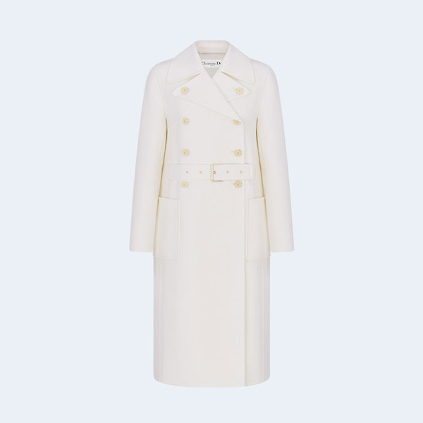 DIOR 디올 울 캐시미어 벨트 화이트 코트 ▶매장-475만원대◀