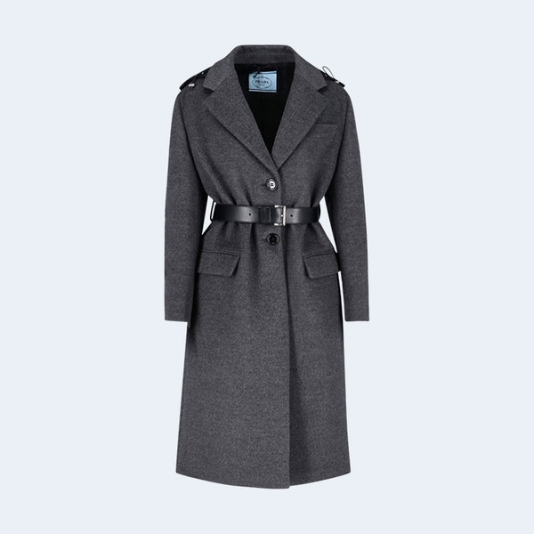 PRADA 프라다 후드 벨티드 울 코트 ▶매장-740만원대◀