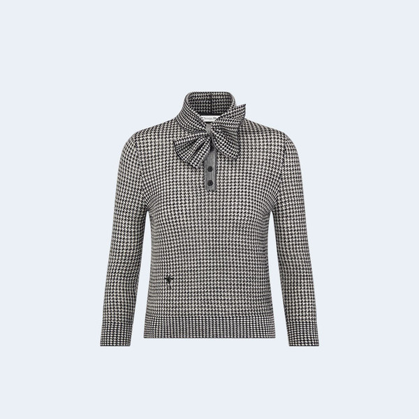 디올 보우 칼라 울 니트 스웨터