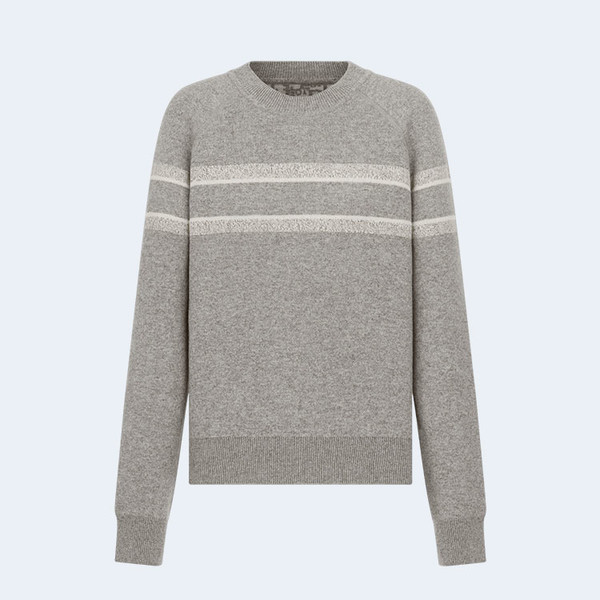 디올 리버서블 크루넥 스웨터 그레이