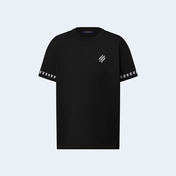 루이비통 쇼트 슬리브 코튼 크루넥 티셔츠 블랙