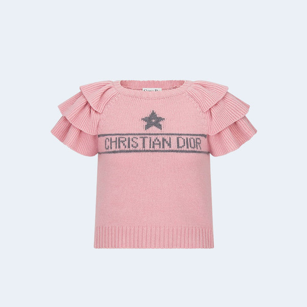 디올 러플 핑크 스웨터