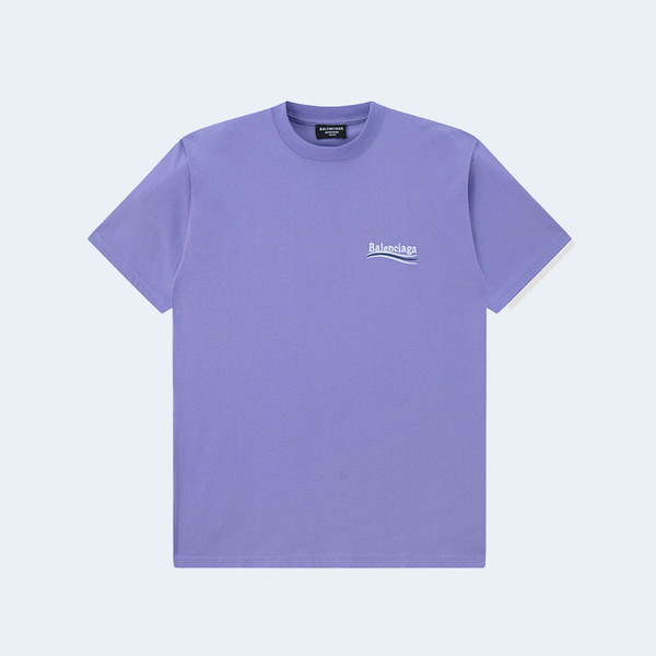 발렌시아가 웨이브 로고 오버핏 티셔츠 퍼플