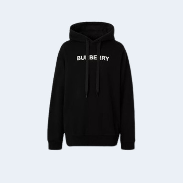 BURBERRY 버버리 로고 프린트 코튼 후드 블랙 ▶매장-109만원◀