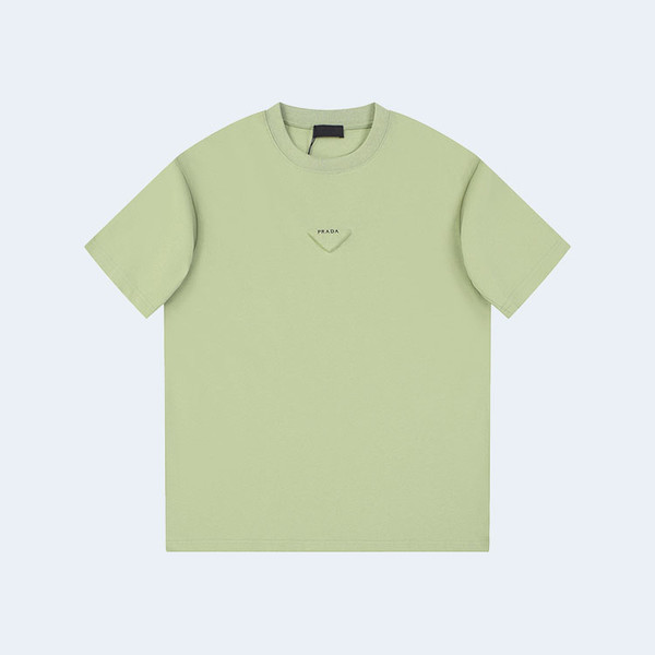 프라다 유니 삼각로고 티셔츠 그린