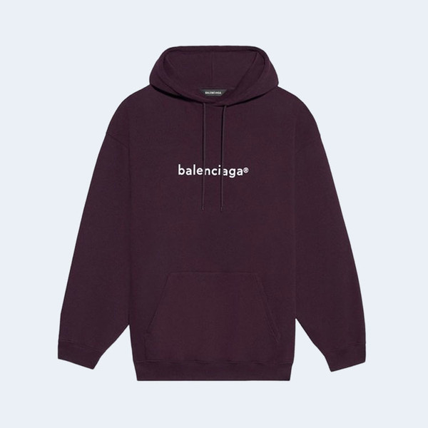 발렌시아가 뉴 카피라이트 후디 버건디