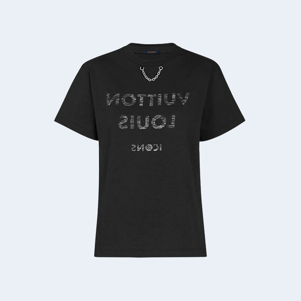 루이비통 프린트 티셔츠 블랙