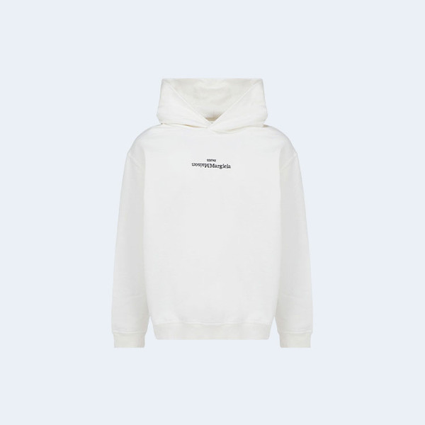 마르지엘라 플립 헤비 오버핏 후드 화이트