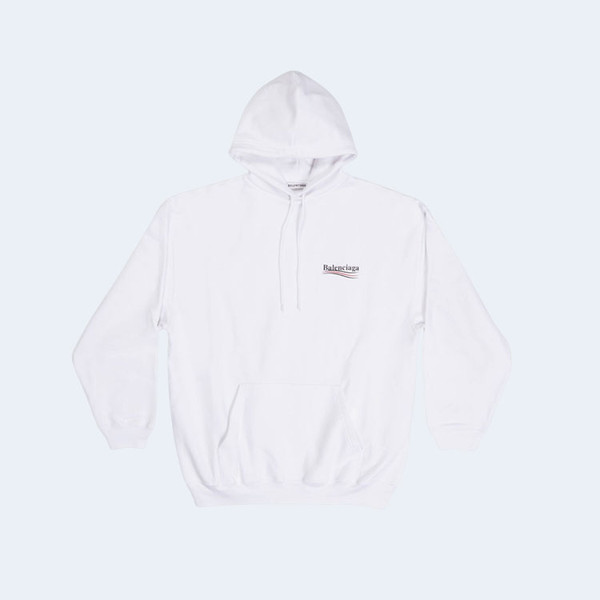 발렌시아가 폴리티컬 캠페인 후드 화이트