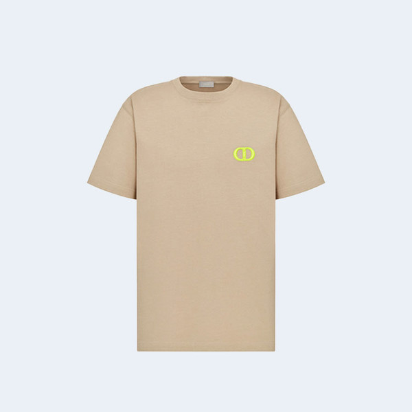 디올 아이콘 캐주얼 핏 티셔츠 베이지