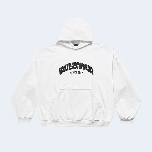 BALENCIAGA 발렌시아가 백 플립 라운드 후드 오버사이즈 화이트 ▶매장-140만원◀