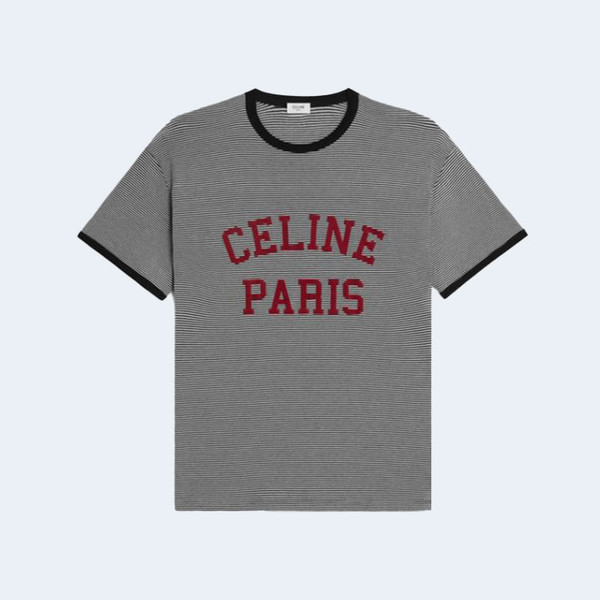 셀린느 코튼 스트라이프 반팔 티셔츠